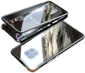 MG Magnetic Full Body Glass magnetické púzdro na Huawei Mate 30 Lite, čierne/priesvitné