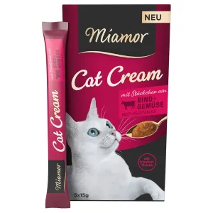 Miamor Cat Cream hovädzie + zelenina - výhodné balenie: 20 x 15 g