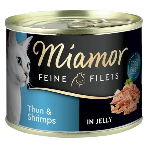 Miamor Feine Filets 24 x 185 g - Tuniak & Krevety v želé