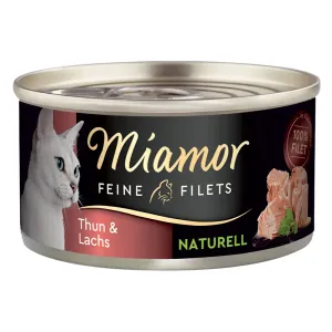 Miamor Feine Filets Naturelle 24 x 80 g - tuniak a losos