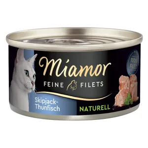 Miamor Feine Filets Naturelle 24 x 80 g - Skipjack - tuniak
