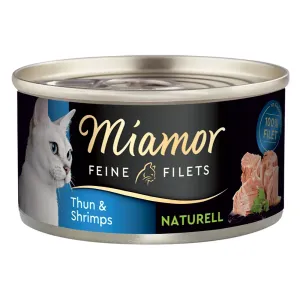 Miamor Feine Filets Naturelle 6 x 80 g - tuniak a krevety