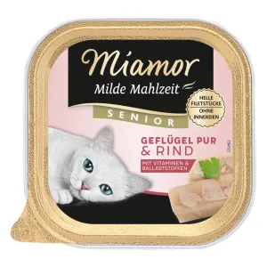 Miamor Milde Mahlzeit Senior 16 x 100 g - hydina a hovädzie
