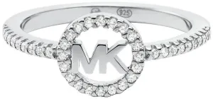 Michael Kors Luxusný strieborný prsteň so zirkónmi MKC1250AN040 51 mm
