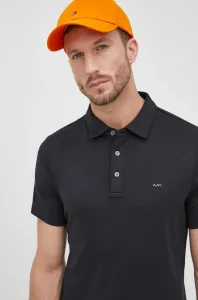 Bavlnené polo tričko Michael Kors čierna farba, jednofarebné #8250915