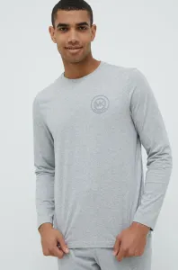 Bavlnené tričko s dlhým rukávom MICHAEL Michael Kors šedá farba, melanžové #6138273