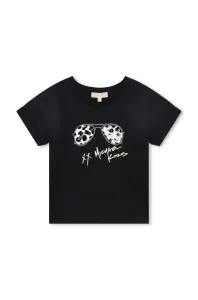 Detské bavlnené tričko Michael Kors čierna farba, s potlačou #8763714