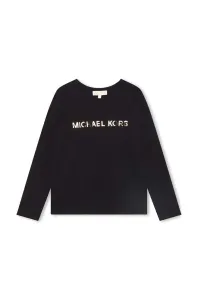 Detské tričko s dlhým rukávom Michael Kors čierna farba, s potlačou #8949351