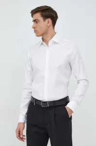 Košeľa Michael Kors pánska, biela farba, slim, s klasickým golierom