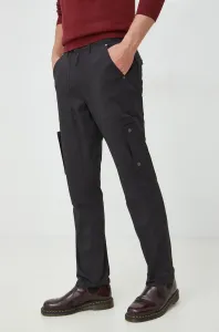 Nohavice Michael Kors pánske, čierna farba, strih cargo