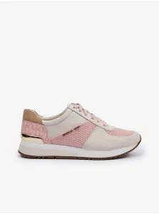 Cream-pink Women's Suede Sneakers Michael Kors Al - Women #7635451