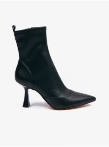 Členkové topánky Michael Kors Clara dámske, čierna farba, na vysokom podpätku, 40F3CLME5L #7506451