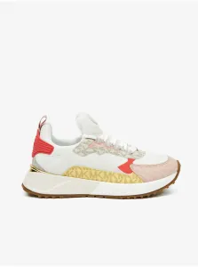 Pink and White Womens Sneakers Michael Kors Theo - Ladies #4632384