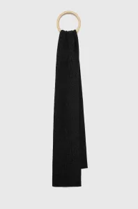 Šál s prímesou vlny Michael Kors čierna farba, jednofarebný #4231228