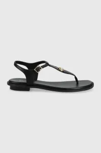 Kožené sandále MICHAEL Michael Kors Mallory Thong dámske, čierna farba, #5201513