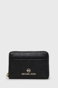 Kožená peňaženka MICHAEL Michael Kors dámsky, čierna farba