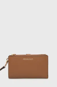 Kožená peňaženka MICHAEL Michael Kors dámsky, hnedá farba #9175108