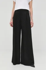Nohavice MICHAEL Michael Kors Dámske, čierna farba, široké, vysoký pás #9021408