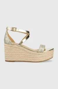 Sandále MICHAEL Michael Kors Serena dámske, zlatá farba, na kline, 40S3SEMS1B #8676974