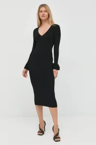 Šaty MICHAEL Michael Kors čierna farba, maxi, priliehavá #8728991