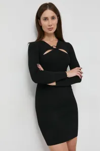 Šaty MICHAEL Michael Kors čierna farba, mini, priliehavá #8804600