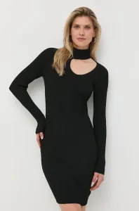 Šaty MICHAEL Michael Kors čierna farba, mini, priliehavé #4222638