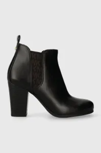 Topánky chelsea Michael Kors Evaline dámske, čierna farba, na podpätku, 40F3EVHEGL #8766321