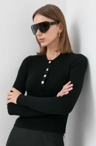Vlnený sveter MICHAEL Michael Kors dámsky, čierna farba, tenký #8949518