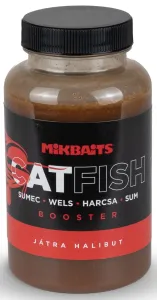 Mikbaits boilie v dipe catfish pečeň halibut 500 ml - 50x30 mm