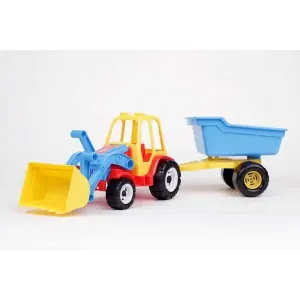 MIKRO TRADING - Traktor do piesku s vlečkou a nakladačom 51cm, Mix produktov