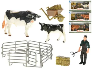 MIKRO TRADING - Zoolandia krava s teliatkom a doplnkami 4druhy, Mix produktov