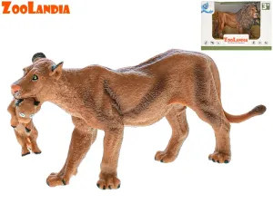 MIKRO TRADING - Zoolandia lev/levica s mláďatom 13cm v krabičke, Mix produktov