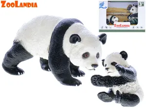 MIKRO TRADING - Zoolandia panda s mláďaťom 4,5-10cm v krabičke, Mix produktov