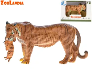 MIKRO TRADING - Zoolandia tiger/tigrica s mláďaťom 15cm v krabičke, Mix produktov