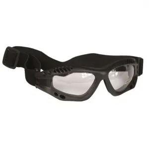 Mil-Tec Commando priehľadné ochranné okuliare, čierne