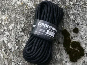 Šnúra Commando Mil-Tec® - 15 m × 9 mm – Čierna (Farba: Čierna)