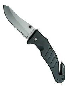 Zatvárací nôž AUTO CLIP Mil-Tec® s kombinovaným ostrím - červený (Farba: Červená) #5806119