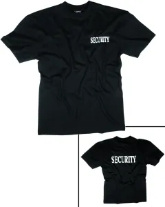 Bavlnené SECURITY tričko II Mil-Tec® - čierne (Veľkosť: XXL) #2366473