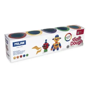 MILAN - Plastelína Soft Dough glitrové farby - sada 5 ks