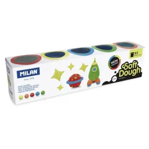 MILAN - Plastelína Soft Dough neónové farby sada 5ks