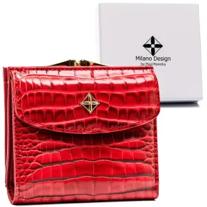 Malá dámska peňaženka s háčikom a patentkou — Milano Design #9182693