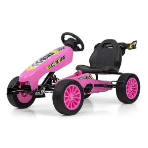 MILLY MALLY - Detská šliapacia motokára Go-kartRocket rúžová