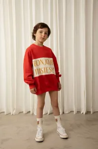 Detská bavlnená mikina Mini Rodini červená farba, vzorovaná #9012583