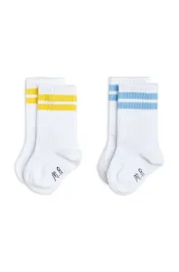 Detské ponožky Mini Rodini 2-pak biela farba