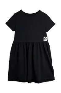 Dievčenské šaty Mini Rodini čierna farba, mini, áčkový strih #218867