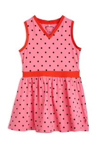 Dievčenské šaty Mini Rodini ružová farba, mini, áčkový strih #7529733