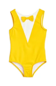 Jednodielne detské plavky Mini Rodini žltá farba