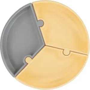 MINIKOIOI Tanier Puzzle silikónový s prísavkou - Grey / Yellow