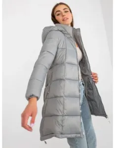 Dámska bunda zimná s kapucňou WENA sivá