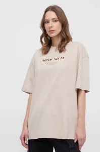 Bavlnené tričko Miss Sixty béžová farba #9260587